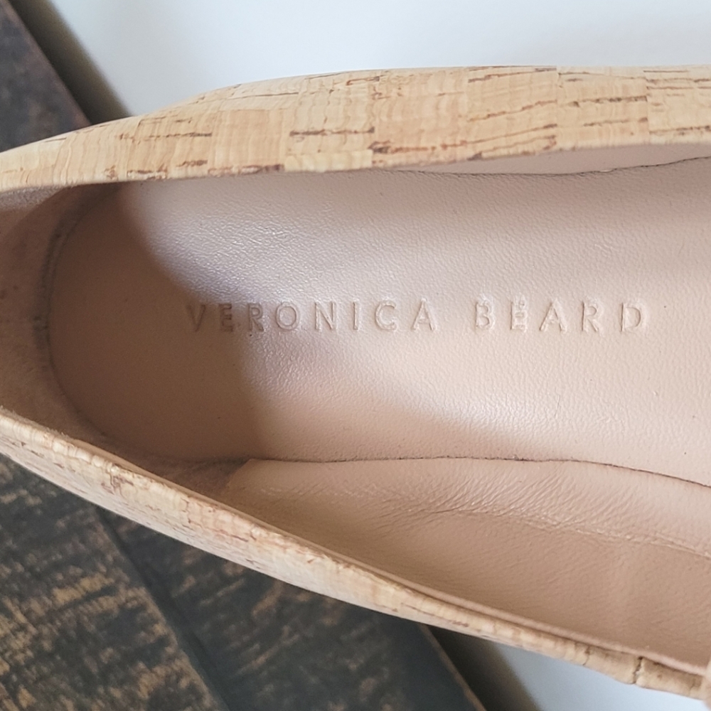 Veronica Beard Griffin Flats Natural Cork 6 - Picture 9 of 12